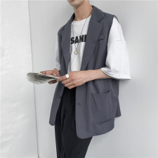 西装马甲外套男夏季新款2021韩版痞子帅气上衣百搭潮流W694-P45，男装西服，星座412-2