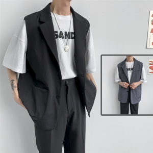 西装马甲外套男夏季新款2021韩版痞子帅气上衣百搭潮流W694-P45，男装西服，星座412-2