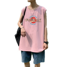 ！港风2023夏季无袖背心男加肥加大码宽松短袖T恤男BX262-P20，男装背心/马甲，电商B371