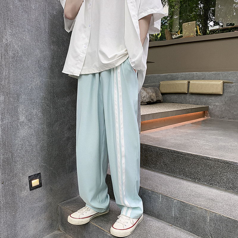 夏季拖地冰丝西裤织带直筒超薄垂感拖地裤XZ1004-1KZ1669P38，男装休闲裤，星座715