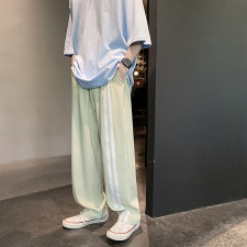 夏季拖地冰丝西裤织带直筒超薄垂感拖地裤XZ1004-1KZ1669P38，男装休闲裤，星座715