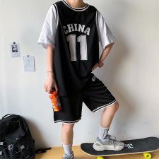 休闲运动套装潮男韩版潮流宽松短袖短裤篮球服两件套夏tz072-p36，男装休闲套装，星座1008-1