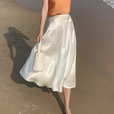 现货转化率高缎面半身裙P65K118，女装半身裙，浙宝305