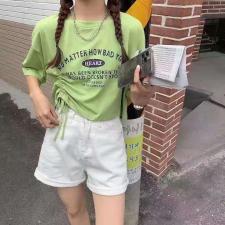 新款抽绳T，女装，镱锘