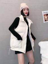 XL9819潮牌大口袋下摆抽绳百分百羽绒马甲，女装马夹，L·H·X