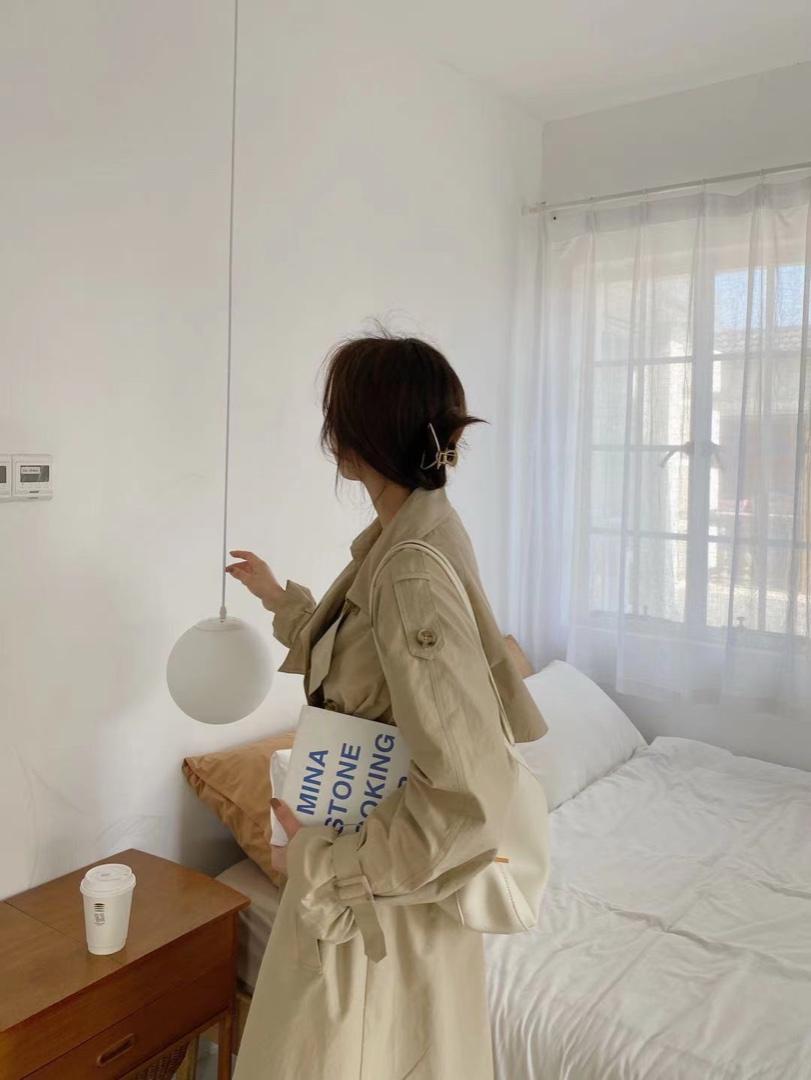 春季新款你与韩剧女主只差一件好看的风衣，女装风衣，KAMU