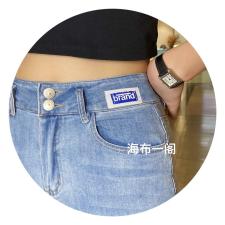 百搭阔腿休闲牛仔裤，女装牛仔裤，海布一阁