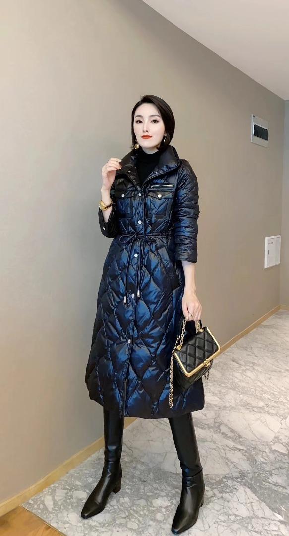 羽绒服，90绒真皮口袋，女装羽绒服，风姿秀逸
