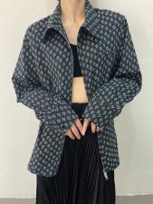 设计师款两穿印花衬衫，女装衬衫，JY.OUBEN