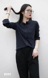 春款针织衬衣，女装，纯色回音