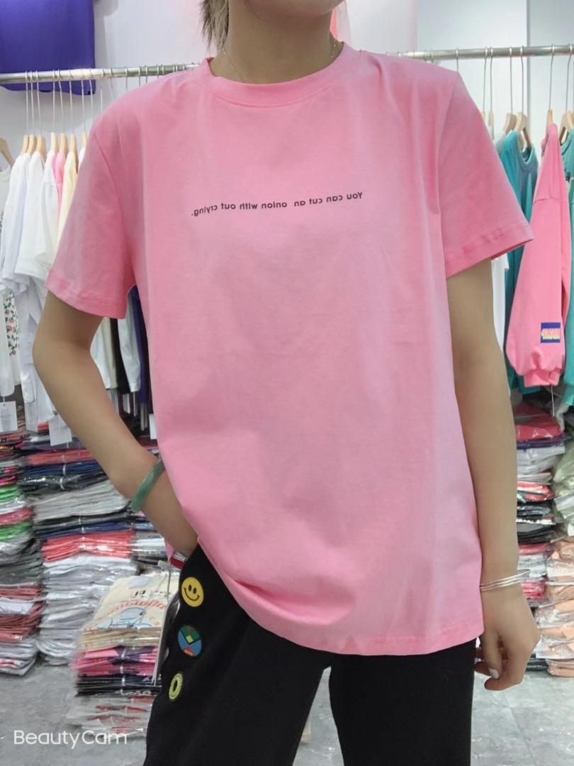 夏季短款简单t恤百搭款，女装，她西子
