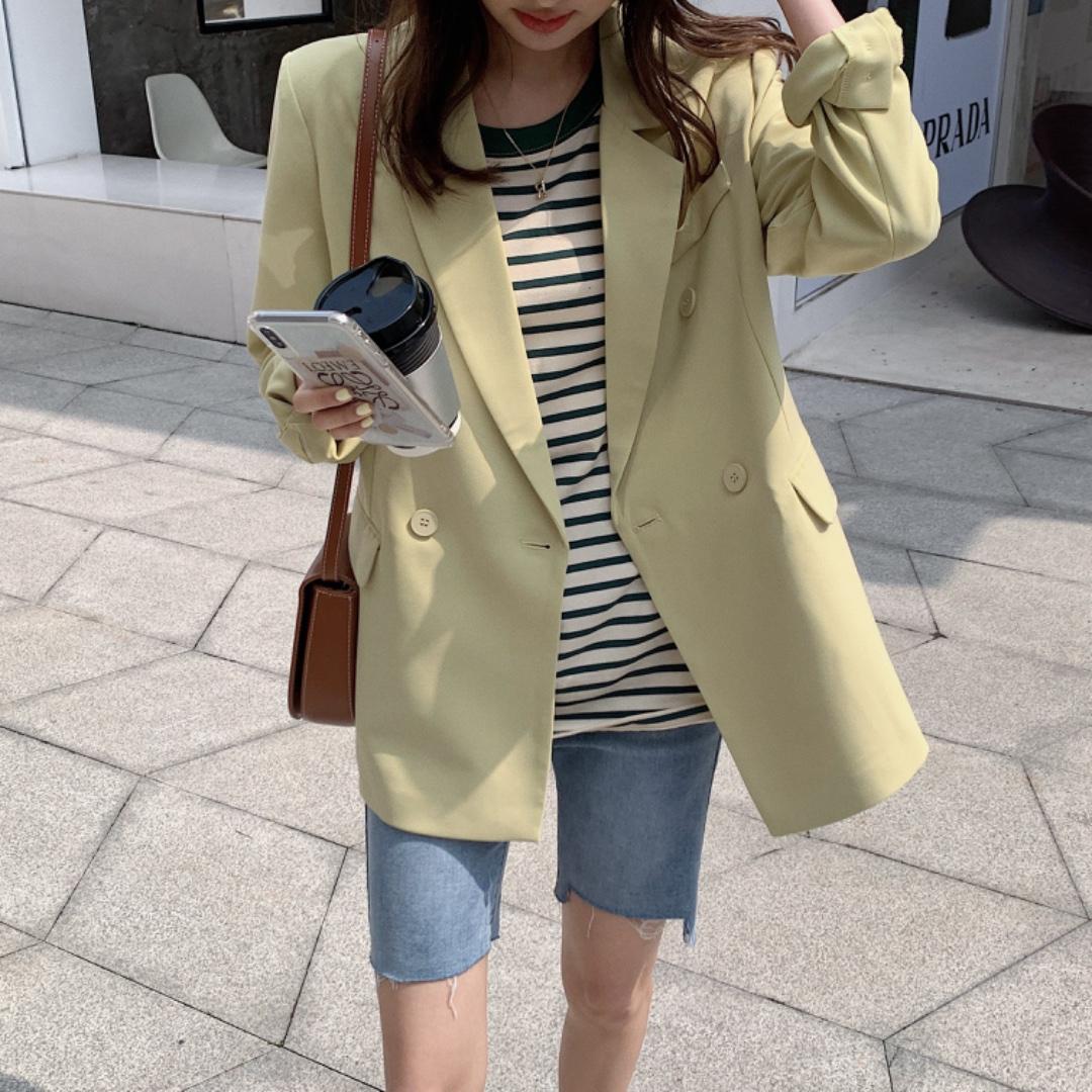 现货薄料西服，百搭款，女装，约她