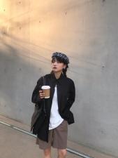 多层口袋男友风衬衣，女装，Queena PHoebe