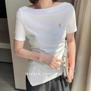 一字领T,女装,潘卓