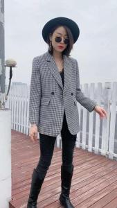 春季新款小西装 网红千鸟格,女装西装,烟雨美人