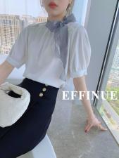【现货】2021夏季新款白领通勤风上衣，女装，EFFINUE(5F)