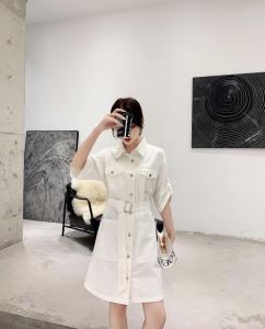 休闲工装裙,女装,水锦红