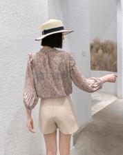 【现货】春夏新款花边蝴蝶结衬衫淑女风，女装衬衫，笑思源