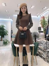 【现货】木耳边连衣裙，女装连衣裙，艾丹迪蔓
