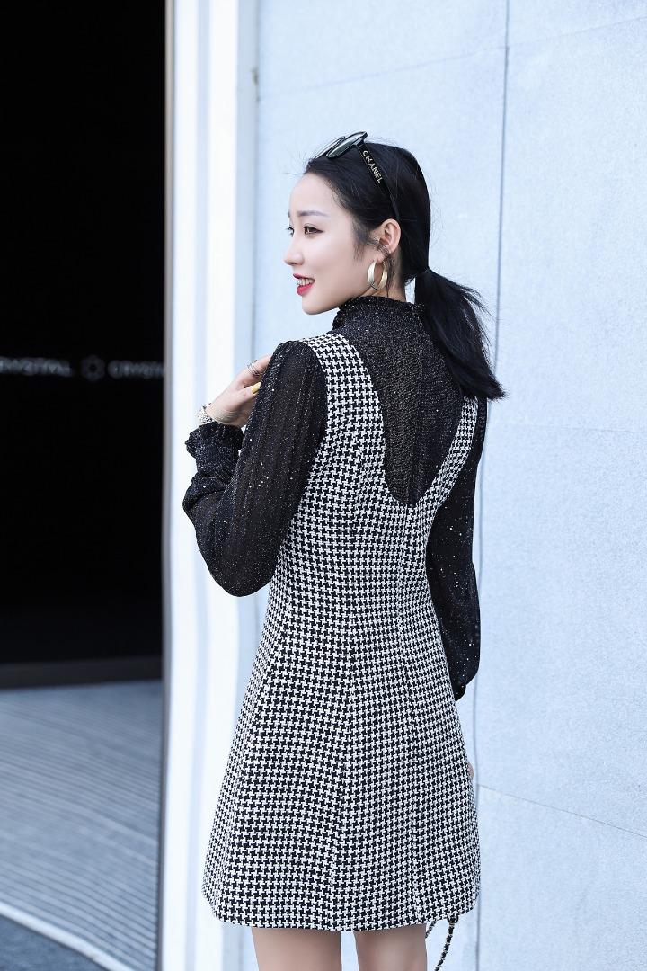 【现货】千鸟格连衣裙，女装连衣裙，艾丹迪蔓