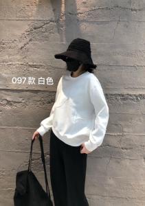 现货 春简易设计感立体切线百搭宽松圆领长袖女卫衣,女装卫衣/绒衫,ABout阿布