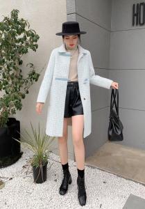 水貂长款大衣,女装,有声有色