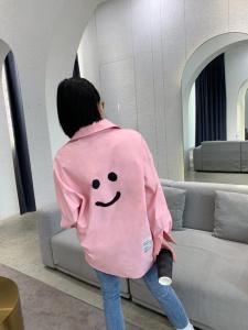 春季新款 印花前后笑脸衬衫，女装衬衫，爱娜.悦儿