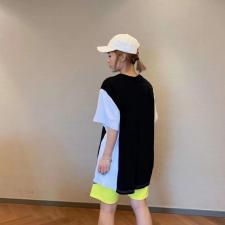 夏季新款拼接短袖，女装，HV7ING