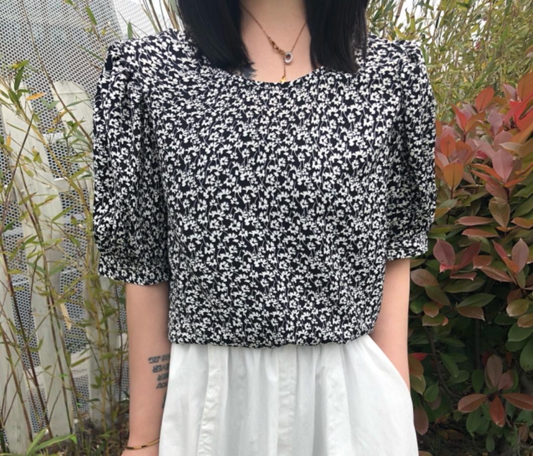 碎花小衫，女装，橙色恋人