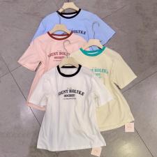 （现货）夏季新款，糖果色领拼色韩味T，女装，小时代