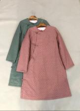 棉麻夹棉盘扣棉衣＋麻料夹棉裤，女装棉衣/棉服，蓝院