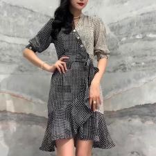 AB面连衣裙，女装连衣裙，炅缇恩