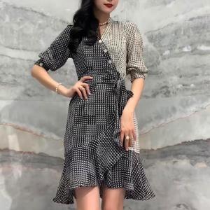 AB面连衣裙,女装连衣裙,炅缇恩