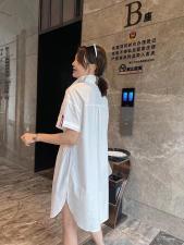 爱美欧织带衬衫连衣裙，女装衬衫，爱美欧