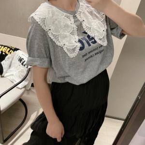 【】娃娃领韩版字母T恤,女装T恤,Ti Ti