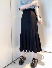 夏季弹力面料松紧腰鱼尾裙，女装，秀禾