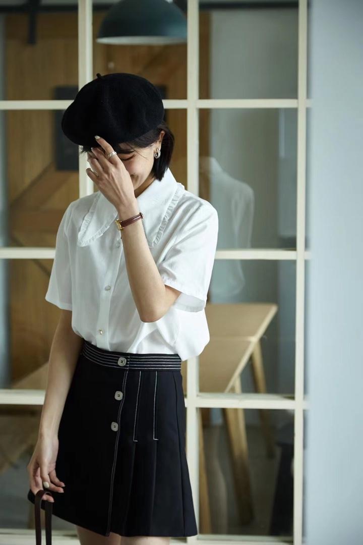 现货夏天明线jk半裙，女装半身裙，OL
