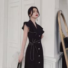 【92098】醋酸包钻气质女人连衣裙，女装连衣裙，迪盛靓点