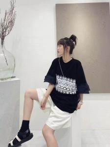 夏季新款拼接蕾丝大板衫,女装,萌之惠