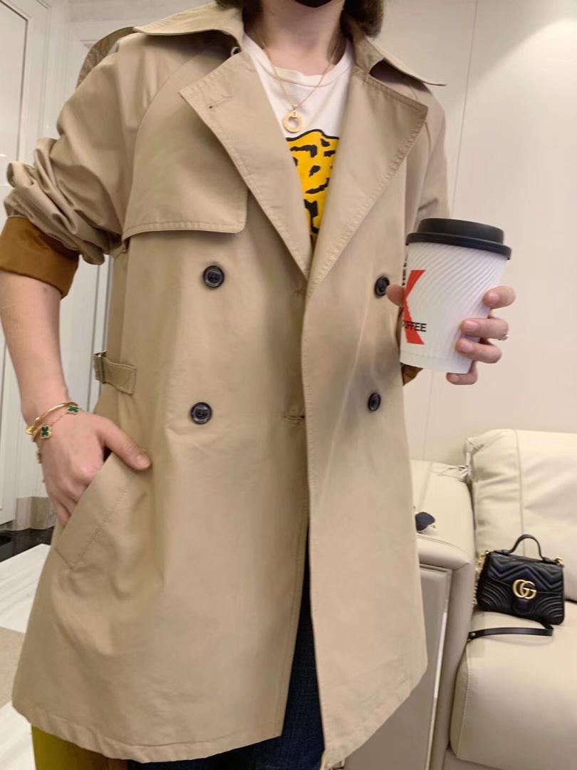 腰间松紧休闲风衣，女装风衣，嗨摩拉
