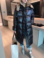 CMX856欧货新款撞色长款时尚潮流百分百白鸭绒羽绒服，女装羽绒服，L·H·X