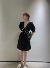 【现货】垫肩连衣裙，女装连衣裙，驿谷