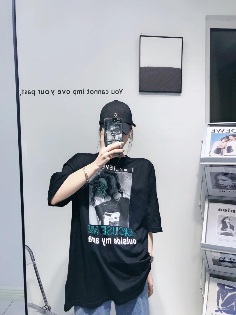 图案重工订钻T，女装，浅卡