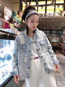手工牛仔外套,女装,一杭