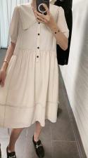 【现货】夏季新款娃娃领减龄连衣裙，女装连衣裙，KEYI