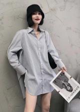 SGH2090洋气立领后开叉条纹衬衫，女装衬衫，L·H·X