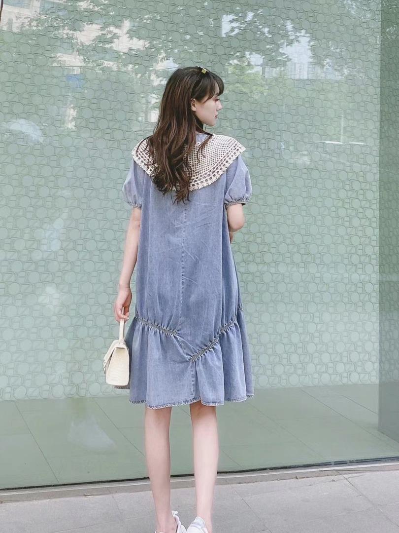 牛仔连衣裙，女装连衣裙，黑米
