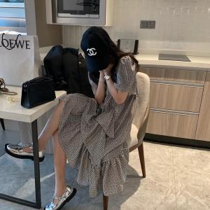 翻领印花连衣裙,女装连衣裙,XTZ style