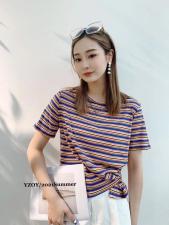 夏季新款条纹T恤打底小衫，女装T恤，雅姿欧韵