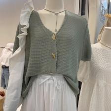 夏季新品亚麻针织开衫，女装，ANRUILA 安瑞拉